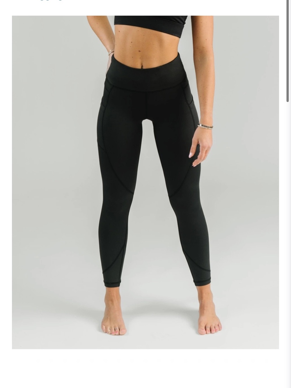 Zyia Light & Tight High-Rise 7/8 24” Legging Black Like New Size 12